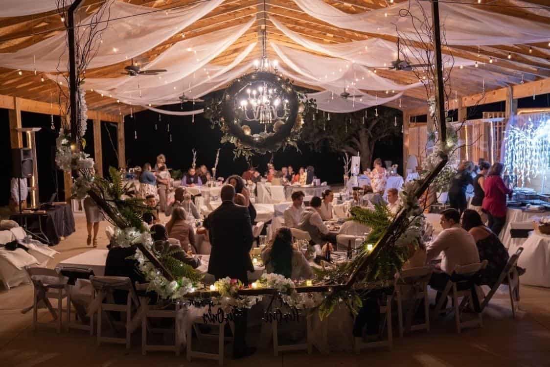 wedding reception in pavilion